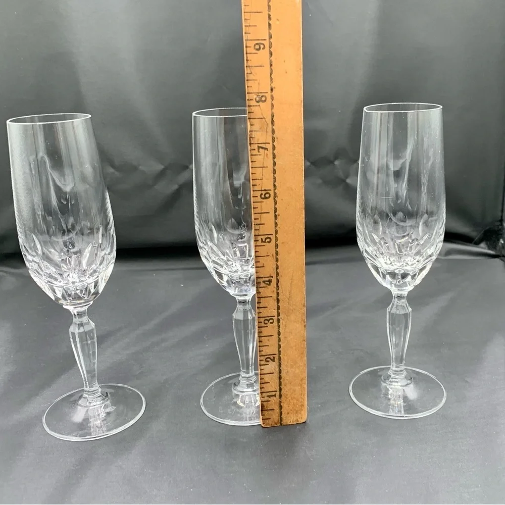 3 Champagne Flute Toasting Glasses Schott-zwiesel Gardone 7.5”